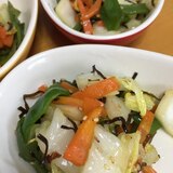 白菜の塩昆布炒め